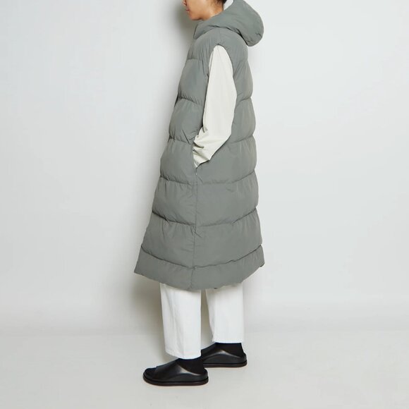 Studio Nicholson "Hazan" Hooded Puffer Vest in Grey, size "0" (Fits Size Small) - Picture 2 of 12